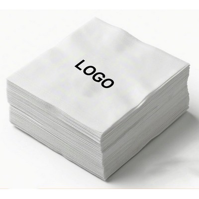 Custom Logo Printed White Paper Napkins
