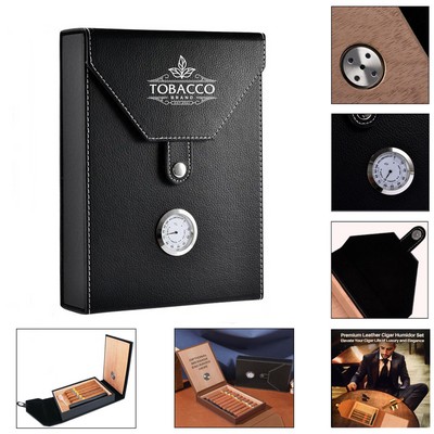 Portable Travel Cigar Humidor with Hygrometer