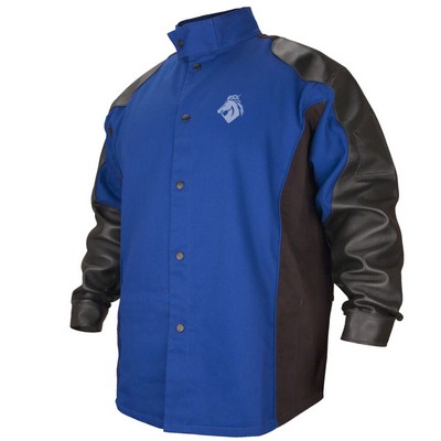 Black Stallion BXRB9C/PS BSX BLUE FLAMES FR JACKET 9 OZ FR - W/PIG GRAIN SLEEVE