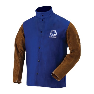 Black Stallion FRB9-30C/BS 9 OZ FR AND SIDE SPLIT COWHIDE 30" HYBRID COAT