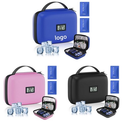 Portable EVA Insulin Cooler Bag with Digital Temperature Monitor