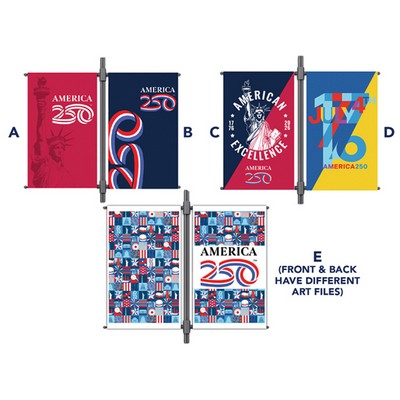 America250™ Pole Banners (Priced Per SF - Per Side)