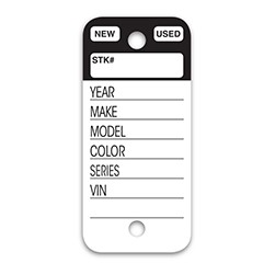 Black Color Stripe Key Tag