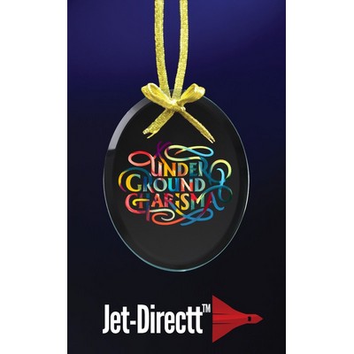 Jade Oval Ornament w/ Jet Directt Imprint