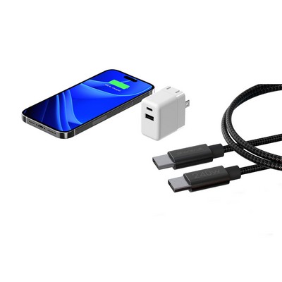 Phonesuit Novo - USB-C/A Wall Charger with 6' Charging Cable
