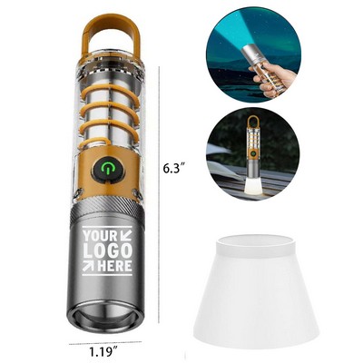 USB Rechargeable LED Tactical Torch with Hanging Loop