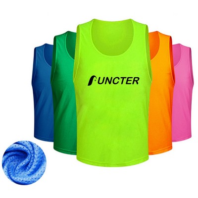 Mesh Training Vests Soccer Basketball Jersey for Teen/Adult-L