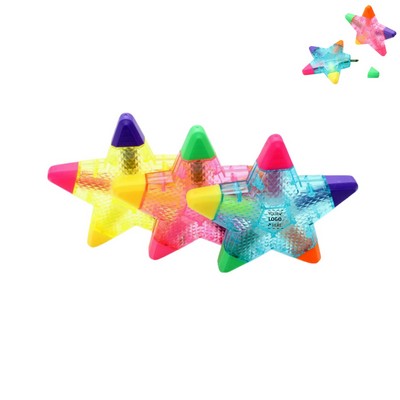 5-in-1 Watercolor Highlighter Pen - Star Shaped