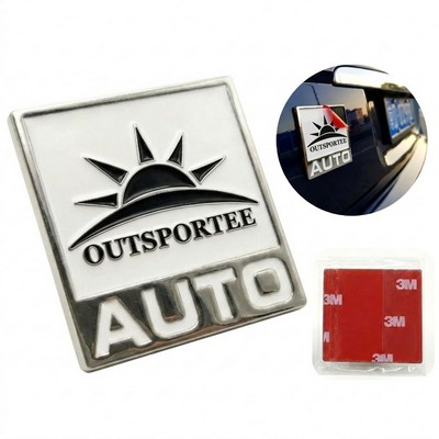 3D Zinc Alloy Emblem Badge Adhesive Backing Metal Nameplate