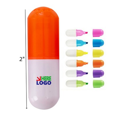 Pill Highlighters Pen Fluorescent Pen