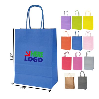 8.3x6" Kraft Paper Bags with Handle