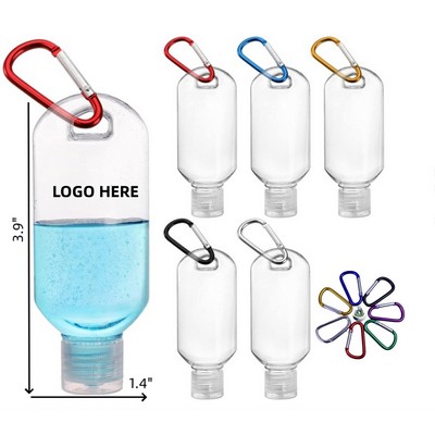 Portable 1oz Plastic Squeeze Bottles with Carabiner