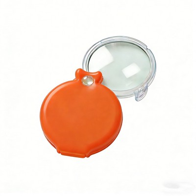 Plastic Flounder-shaped Folding Magnifying Glass 3X HD Glass Lens Portable Handheld Magnifier