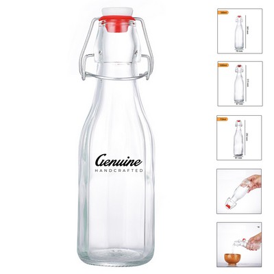 16Oz Clear Swing Top Glass Bottle