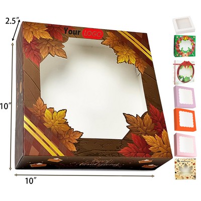 Auto-pop up White Pie Boxes with Window