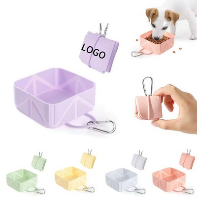 Portable Foldable Silicone Pet Bowl for Dogs and Cats