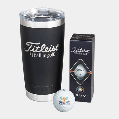 Titleist® 3-Ball Pro V1 Golf Balls & YETI® 20 oz Tumbler Gift Set