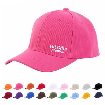 6 Panel Cotton Twill Baseball Cap