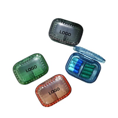 2 Compartments Pill Box 2 Times a Day