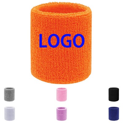 Elastic Cotton Athletic Sports Wrist Sweatband