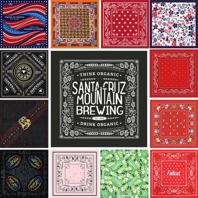 100% Cotton Custom Printed Bandanas 22''x22''