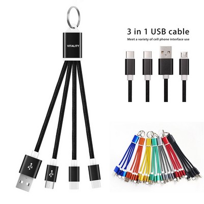 Braided 3-in-1 Multi-Device Charging Cable