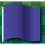 Blue Move to Outside Race Track Flag (3'x3')