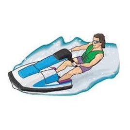Jet Ski Acrylic Coaster w/Felt Back