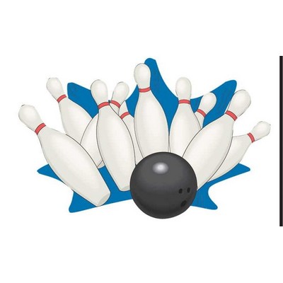 Bowling Strike Acrylic Coaster w/Felt Back