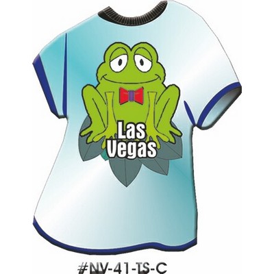 Las Vegas Frog T-Shirt Acrylic Coaster w/Felt Back