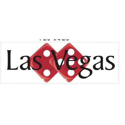 Las Vegas Dice Panoramic Badge w/ Bar Pin (1 5/8"x4 5/8")