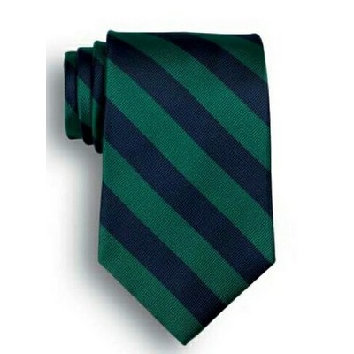 School Stripes Tie - Navy Blue/Green