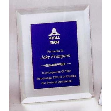 Vertical Clear Beveled Mirror Plaque (12"x15")