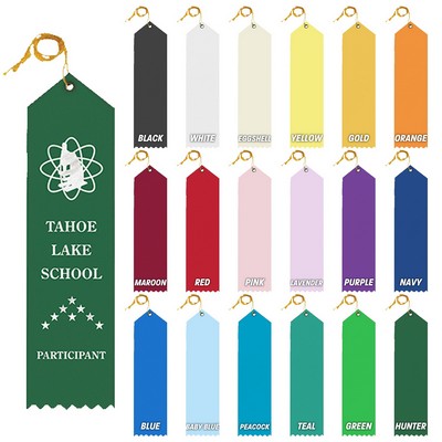 2"x8" Custom Award Ribbon with Event Card