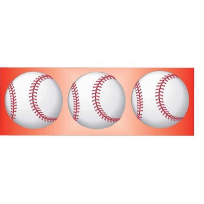 Baseball Panoramic Metal Photo Magnet (1.625"x4.625")