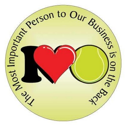 I Love Tennis Photo Hand Mirror (2½" Diameter)