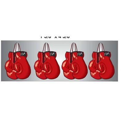 Boxing Gloves Panoramic Metal Photo Magnet (1.625"x4.625")