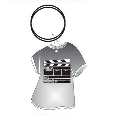 Clapboard T Shirt Executive Key Chain w/Mirrored Back (4")