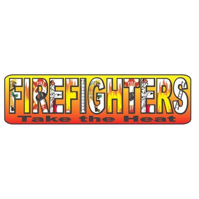 Fireman Slogan Promotional Magnet w/ Strip Magnet (8 Square Inch)