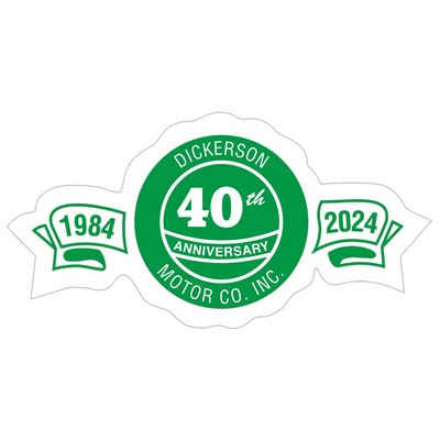 Occasion Roll Label | Circle | 1 1/2" x 3" | Side Banners | White Gloss Paper