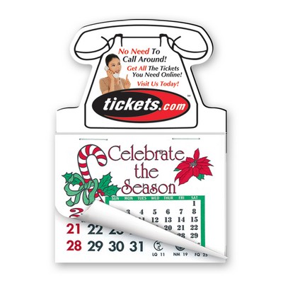 3" x 4 1/4" Calendar Pad Magnets Telephone Shape W/Tear Away Calendar