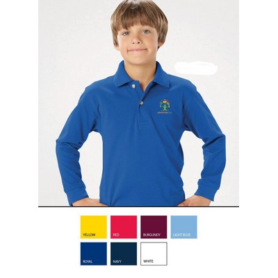 Youth Superblend™ Long Sleeve Pique Polo