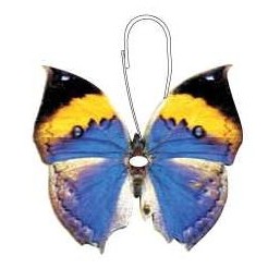 Black & Blue Butterfly Zipper Pull
