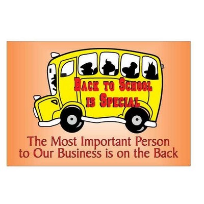 School Bus w/Slogan Photo Hand Mirror (2"x3")