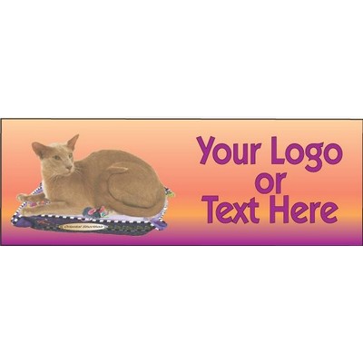 Oriental Shorthair Cat Panoramic Metal Photo Magnet