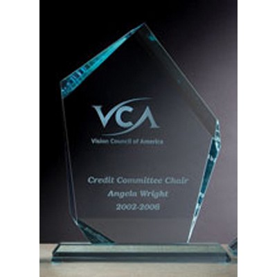 10.5" Jade Glass Diamond Peak Summit Award