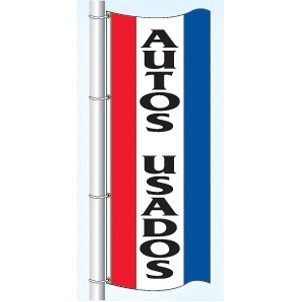Double Faced Stock Message Interceptor® Drape Flag (Autos Usados) (3' x 8')
