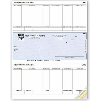 Laser OCR Accounts Payable Checks (3 Part)
