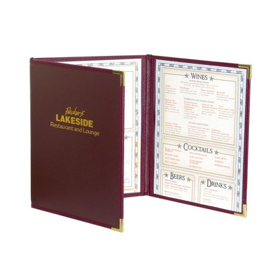Royal Select Triple Panel Continuous Menu Cover (Holds THREE 5 1/2"x8 1/2" Inserts)
