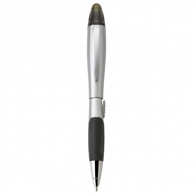 Silver Blossom Ballpoint Penhighlighter